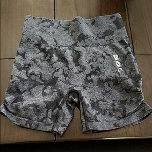 Gymshark Black and Gray Patterned Shorts